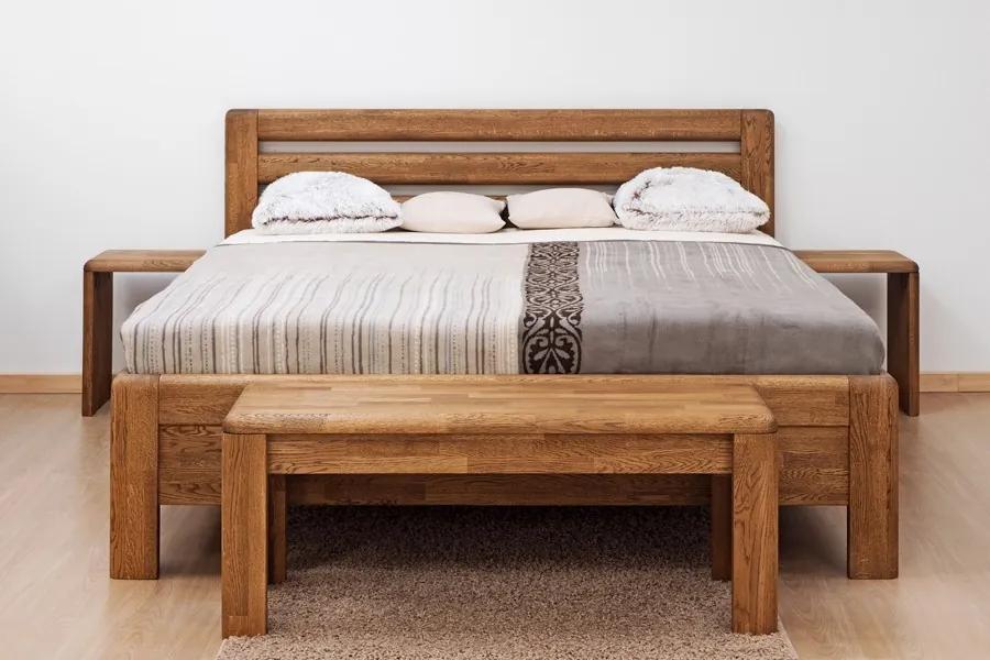 BMB ADRIANA LUX - masívna dubová posteľ 160 x 200 cm, dub masív