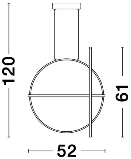 LED luster Arte 52 čierne