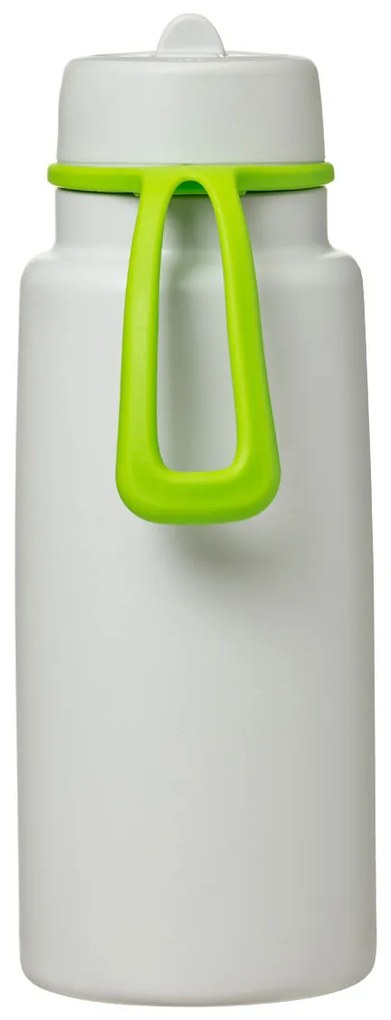 Antikorová termofľaša so slamkou 1 l - sivá/zelená