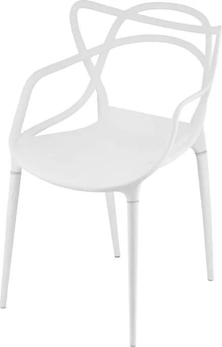 Biela plastová stolička KATO