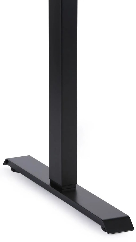 Výškovo nastaviteľný stôl, 180x80 cm, 1 motor, čierna podnož, čerešňa