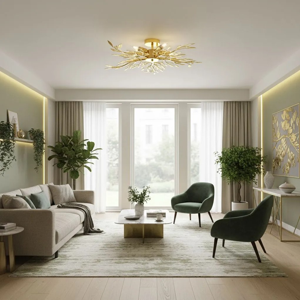 Toolight Toolight, stropné svietidlo 5xE14, EBT022-5C, zlatá, OSW-01221