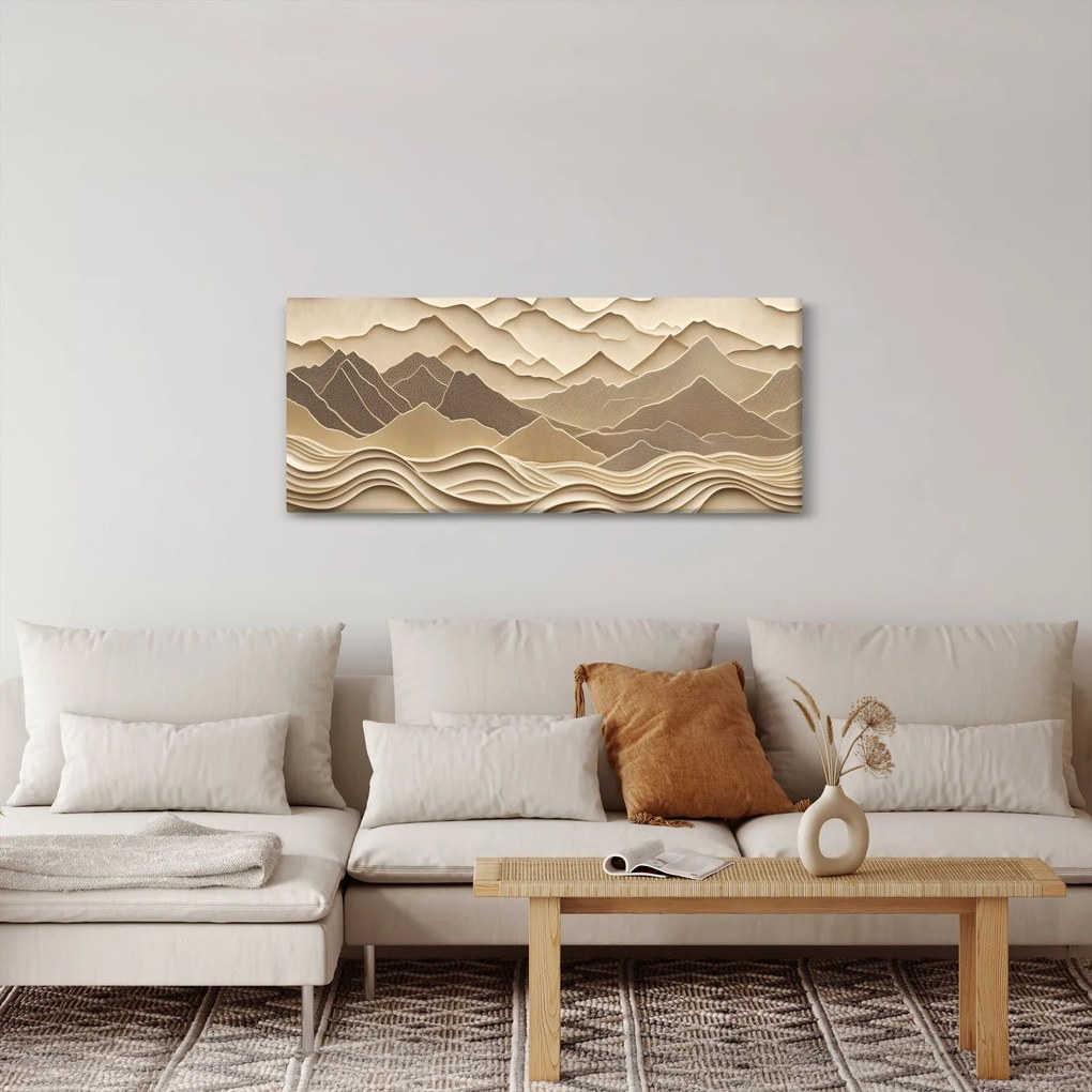 Obraz - 3D línia hôr (120x50 cm)