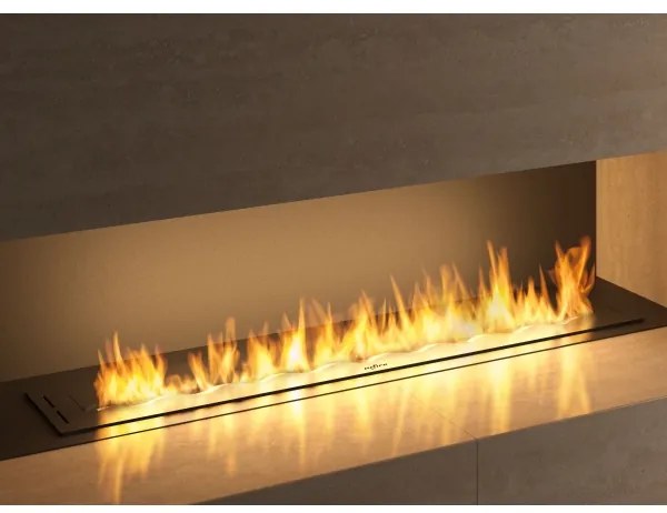 InFire - Vstavaný BIO krb 7,5x120 cm 7kW čierna