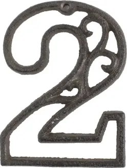 Domové číslo 2, hnedá liatina%