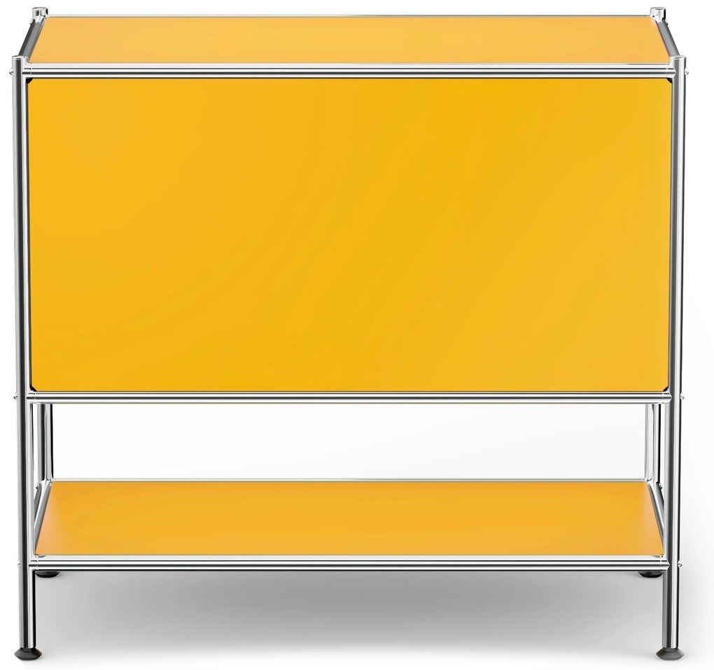 Kovová odkladacia skrinka »CN3« s výklopným priečinkom, žltá