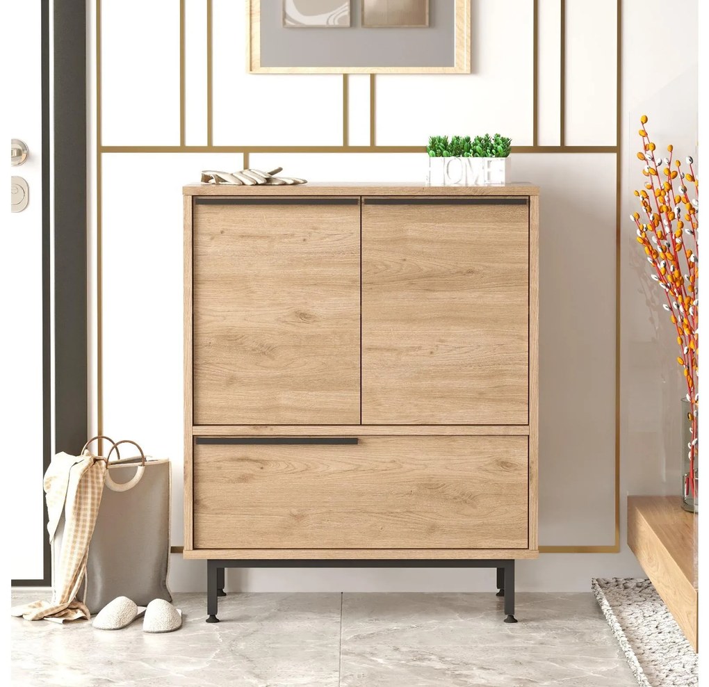 Botník (skrinka na topánky) Nimelo 4 (orech). Akcia -19%. Vlastná spoľahlivá doprava až k Vám domov. 1094672