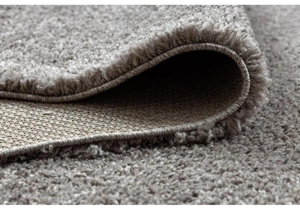Kusový koberec Shaggy Berta hnedý 140x190cm