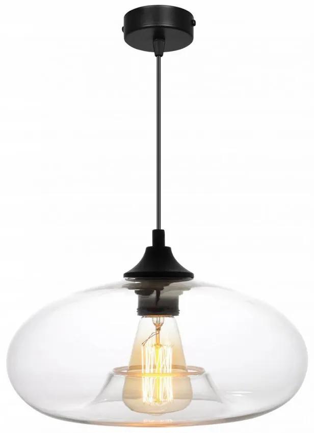 Dizajnová závesná lampa so skleneným tienidlom