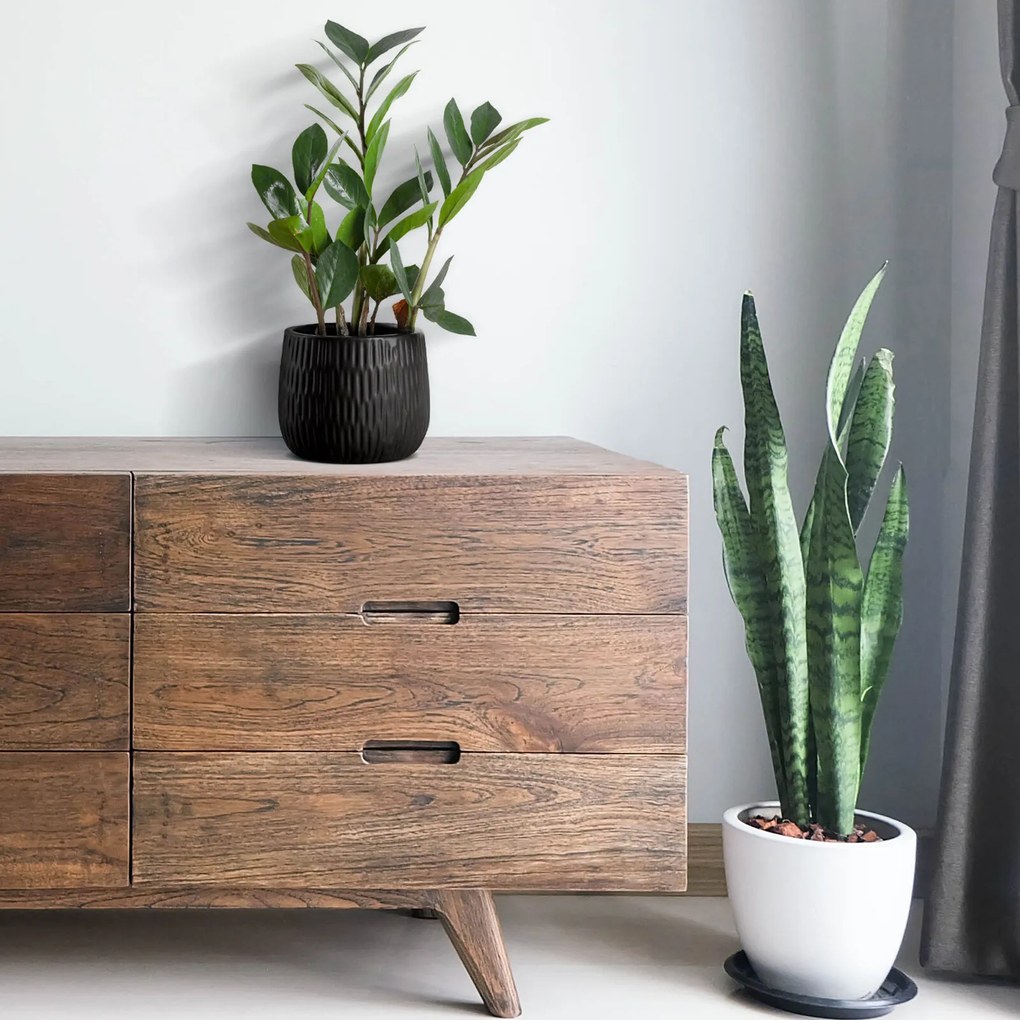 KERAMICKÝ KVETINÁČ (FI) 12X10 CM ČIERNA