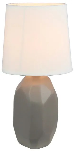Keramická stolná lampa, sivohnedá taupe, QENNY TYP 3 AT15556