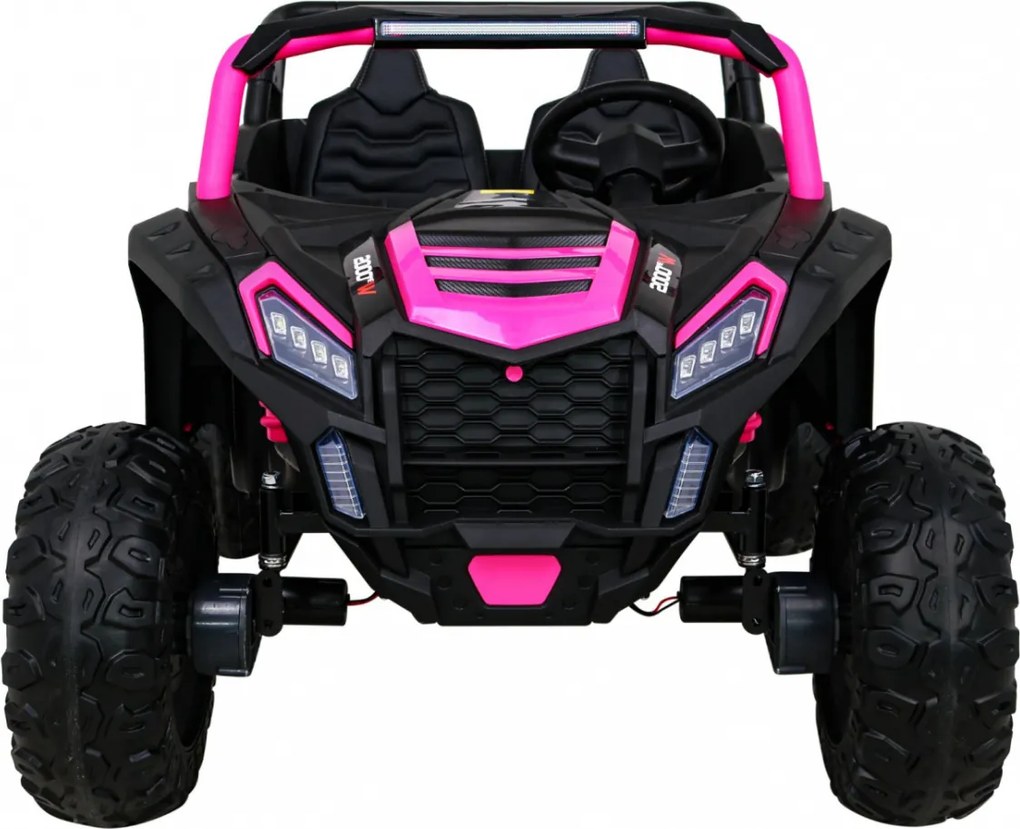 Ramiz Buggy ATV Racing pre 2 deti Ružová + pohon 4x4 + diaľkové ovládanie + pomalý štart + MP3 LED