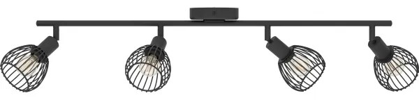 Eglo 901042 - Bodové svietidlo SONNINO 4xE14/40W/230V čierna