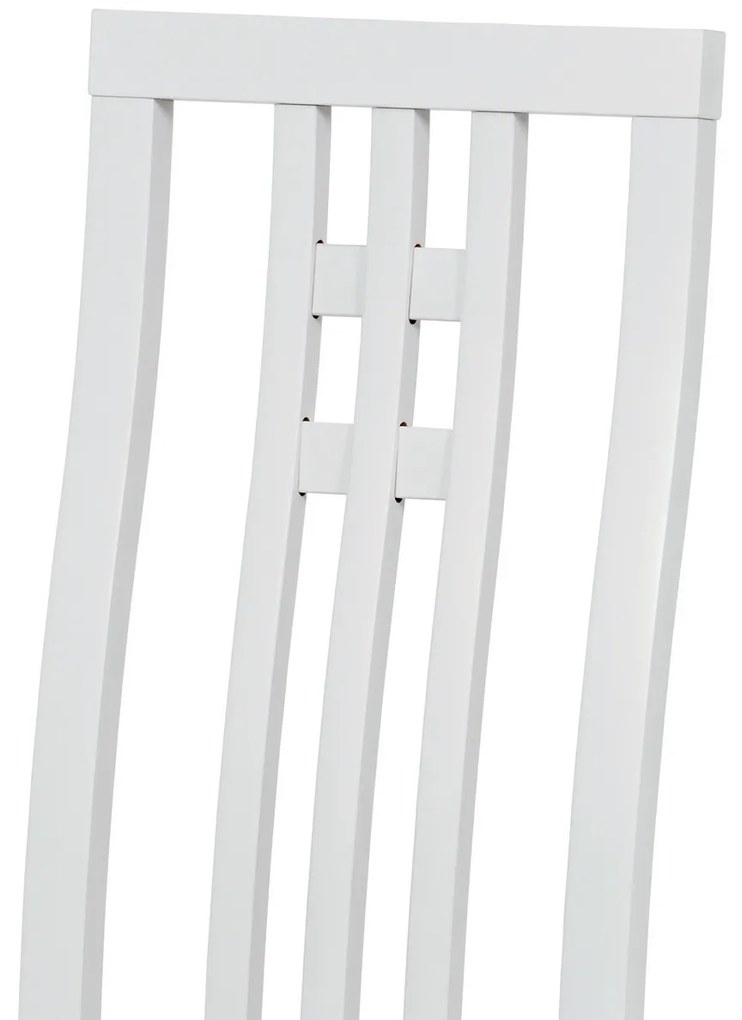 Jedálenská stolička z masívneho dreva BC-2482 WT,biela