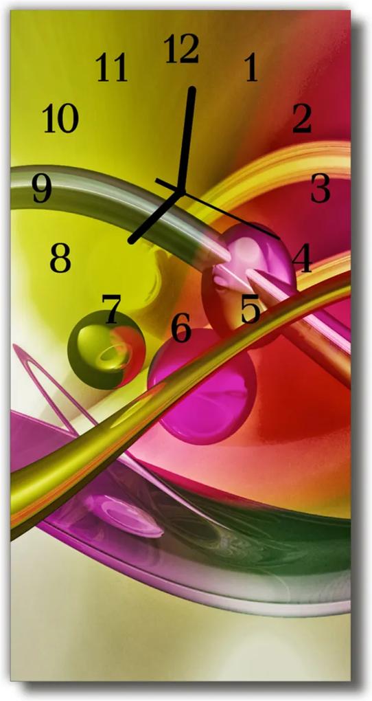 Sklenené hodiny vertikálne  Umenie Farebné abstrakcie