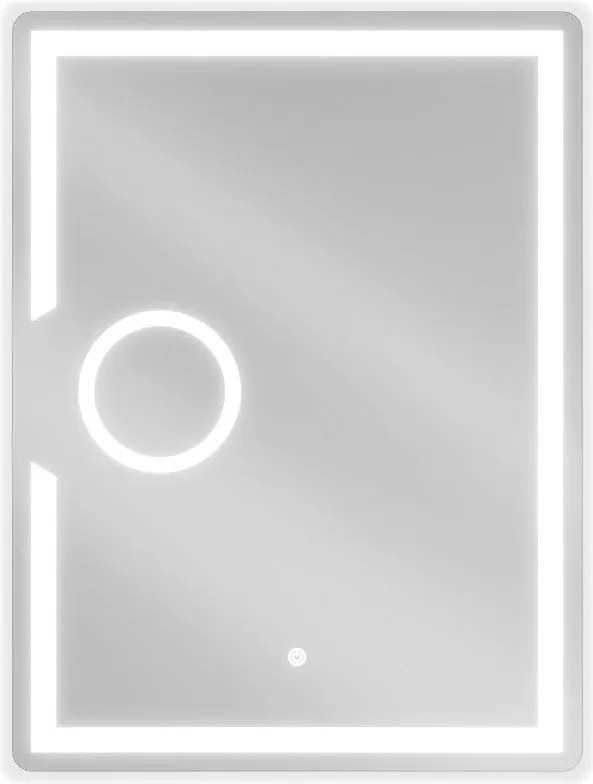 Mexen Onyx kúpeľňové zrkadlo s podsvietením s kozmetickým zrkadielkom 60 x 80 cm, LED 6000K, ochrana proti zahmleniu - 9813-060-