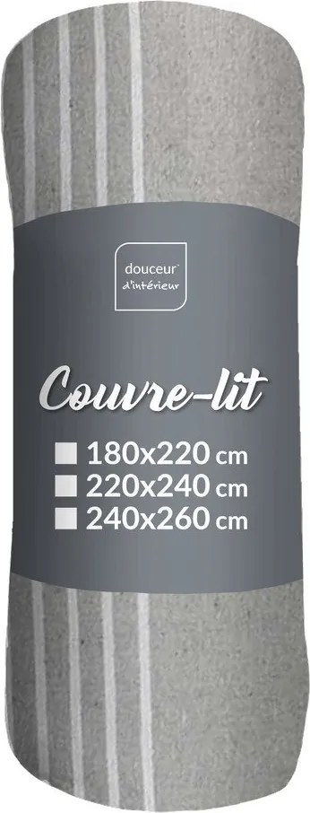 Sivý pléd 220x240 cm Adele – douceur d'intérieur