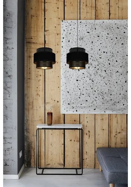 Luster na lanku NESS 2xE27/60W/230V čierna