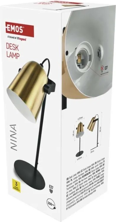 Stolná lampa Nina zlatá