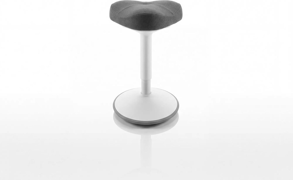 Balančná otočná stolička bielo-tmavosivá