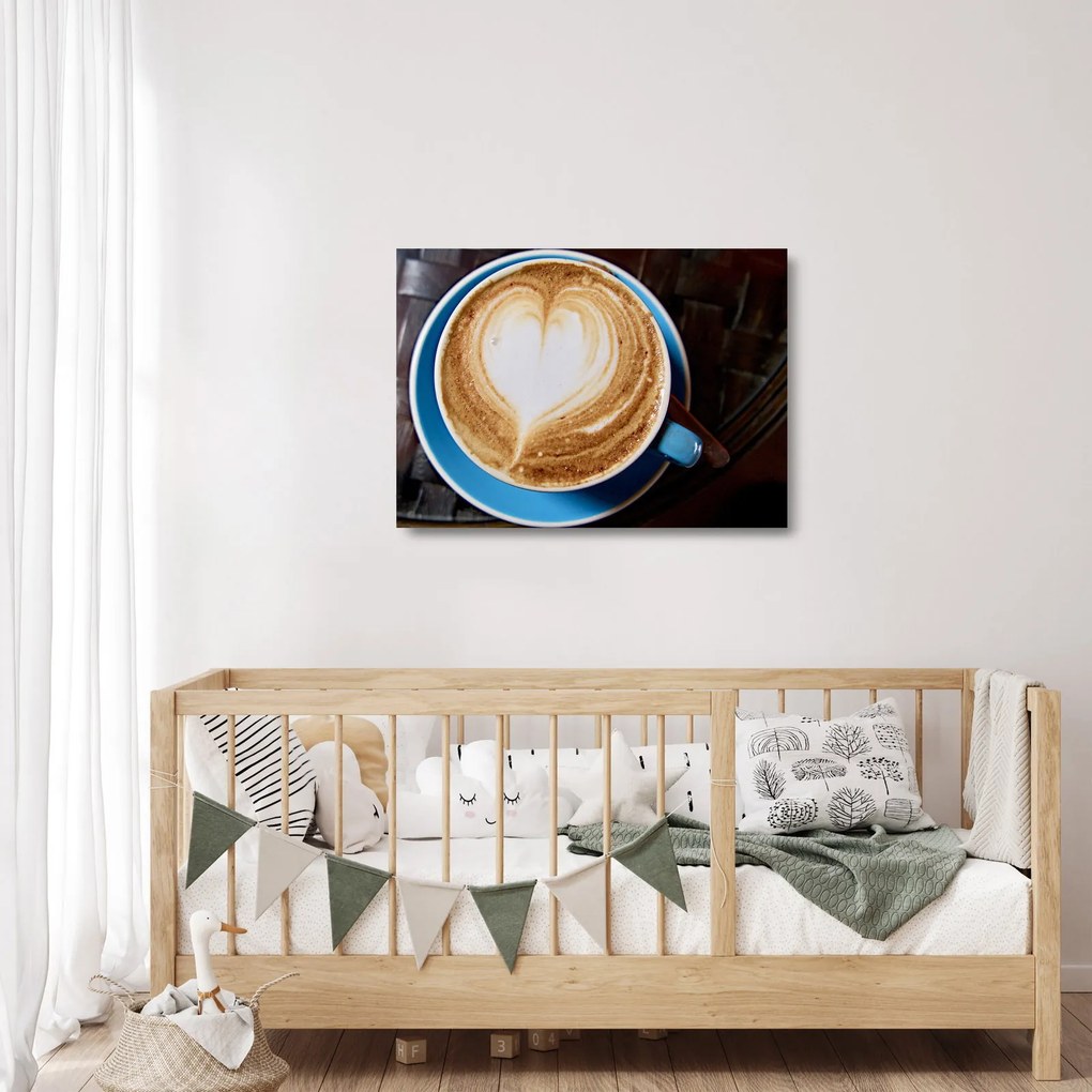 Sklenený obraz - Latte Art (70x50 cm)