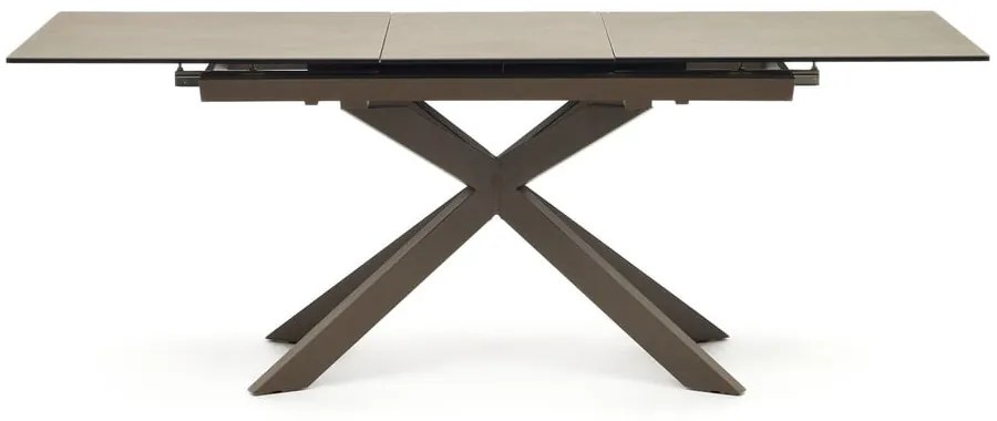 Hnedý rozkladací jedálenský stôl s keramickou doskou 90x160 cm Atminda – Kave Home