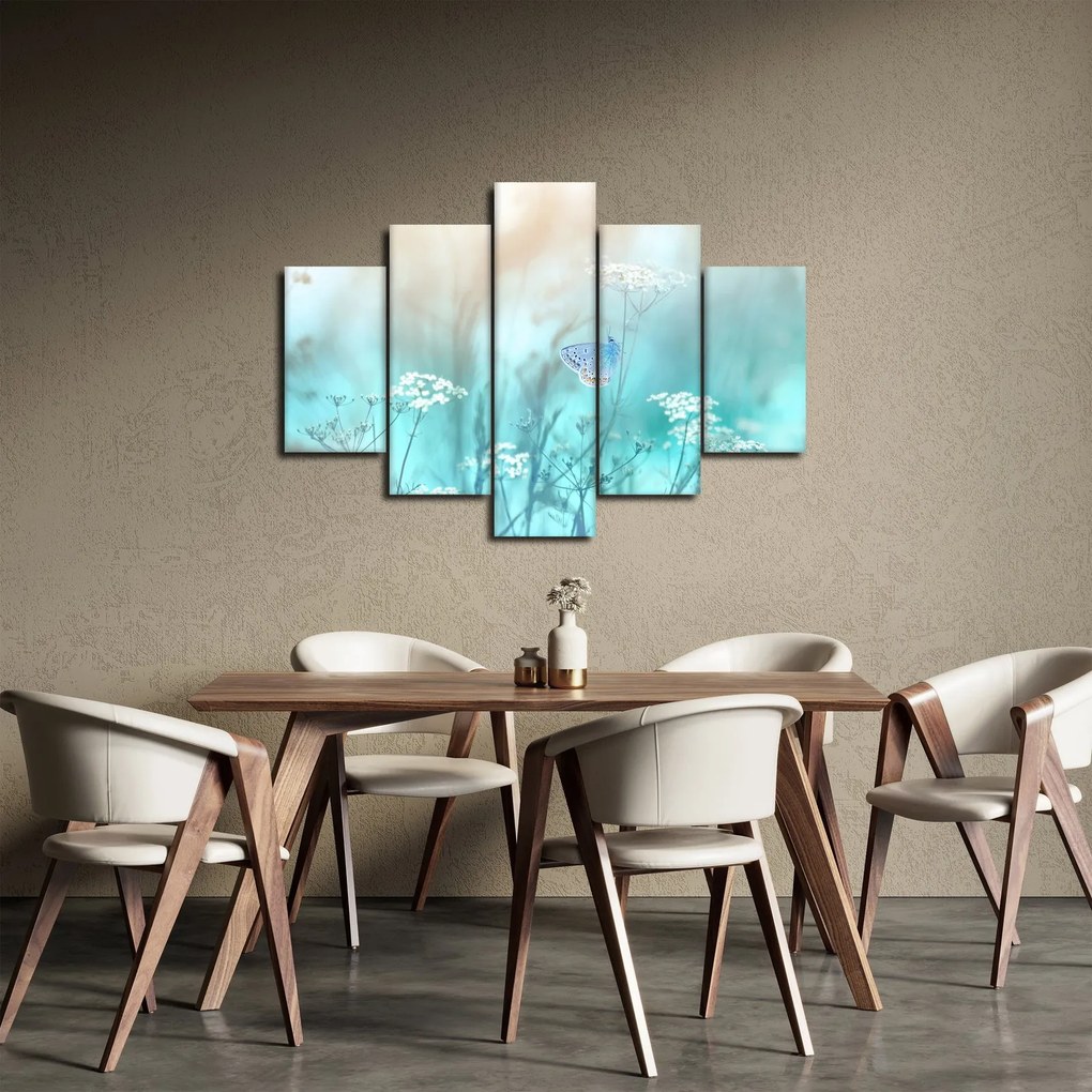 Obraz - Motýlik v modrom (150x105 cm)