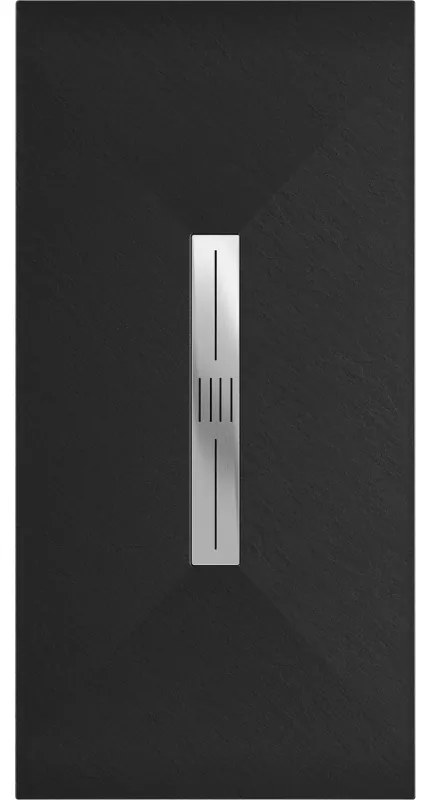 Mexen Toro, SMC obdĺžniková sprchová vanička 150 x 70 cm, čierna matná, 43707015