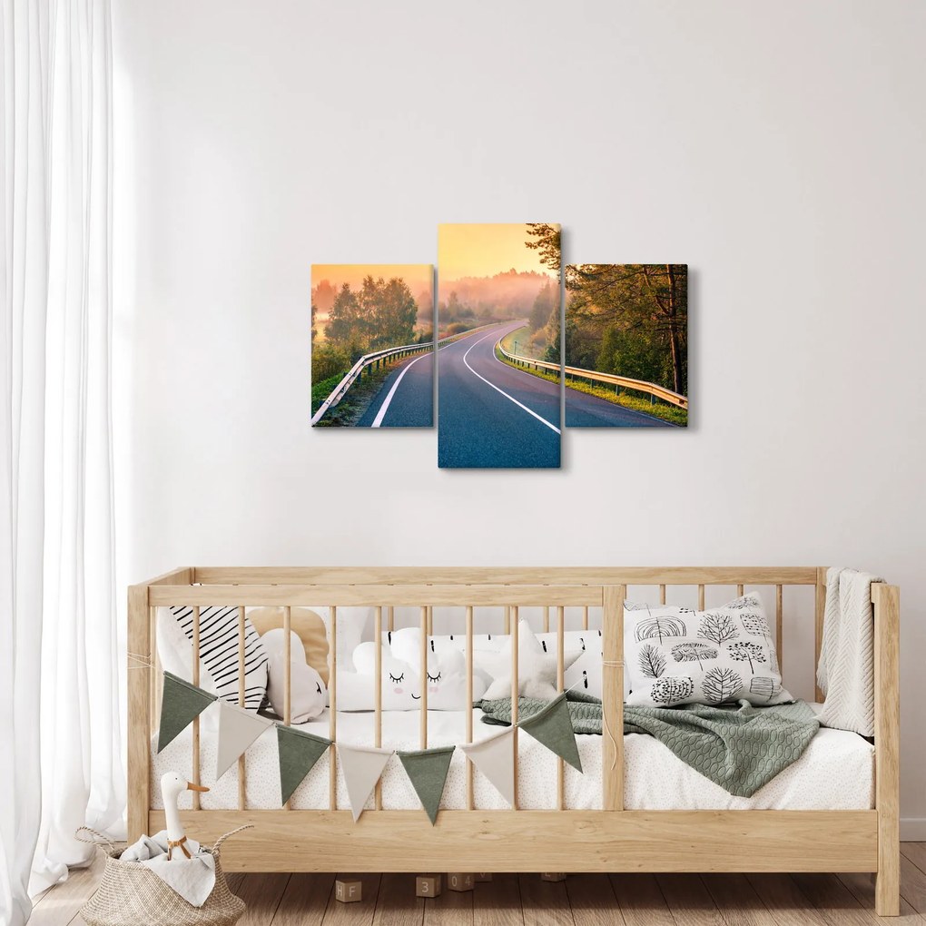 Obraz - Cesta pri východe slnka (90x60 cm)