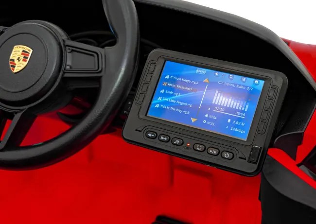 Elektrické autíčko Porsche Spyder RS 718 MP4 červené
