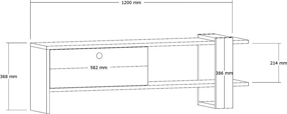 Stojan na televízor Funda antracitová a biela