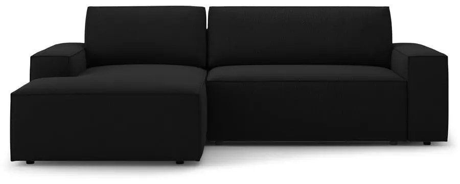 Čierna rozkladacia rohová pohovka (ľavý roh) Jodie – Micadoni Home