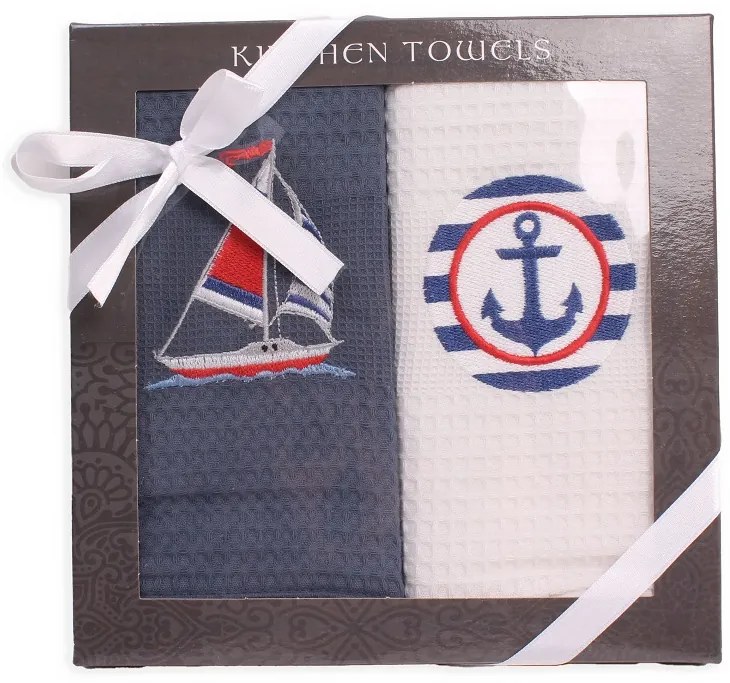 Utierky v darčekovom balení 2 set námornícke