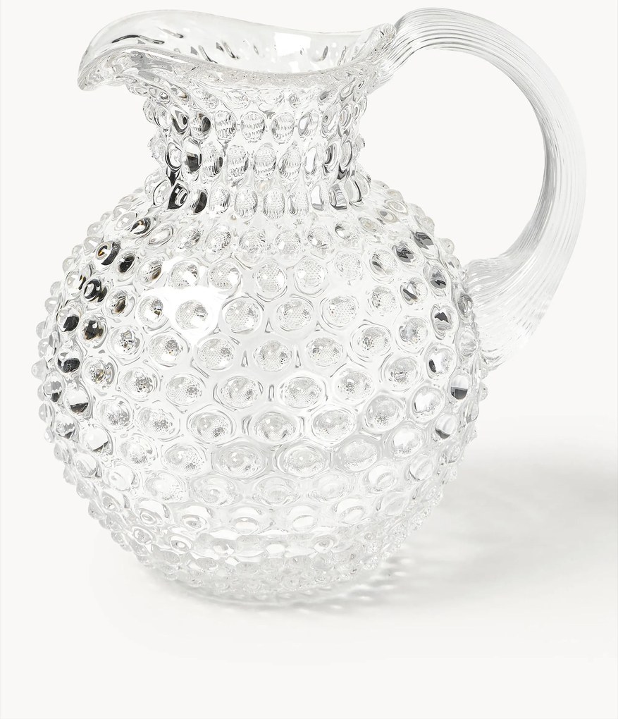 Ručne fúkaný džbán Hobnail, 2 l