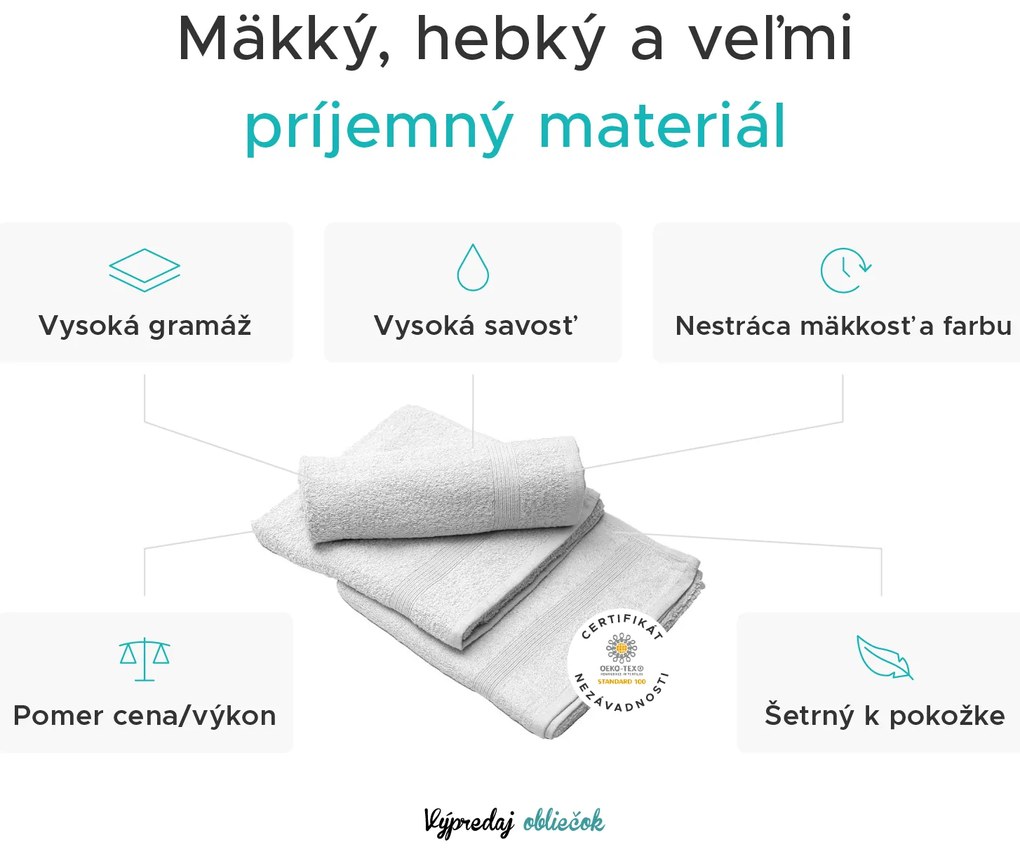 Uterák ELEGANZA 50x100 cm vínový, 100% bavlna