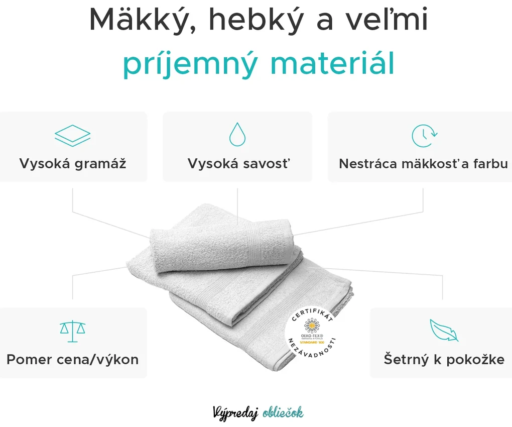 Uterák ELEGANZA 50x100 cm vínový, 100% bavlna