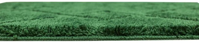 Kúpeľňový koberček Moreno tmavozelený, kosoštvorce