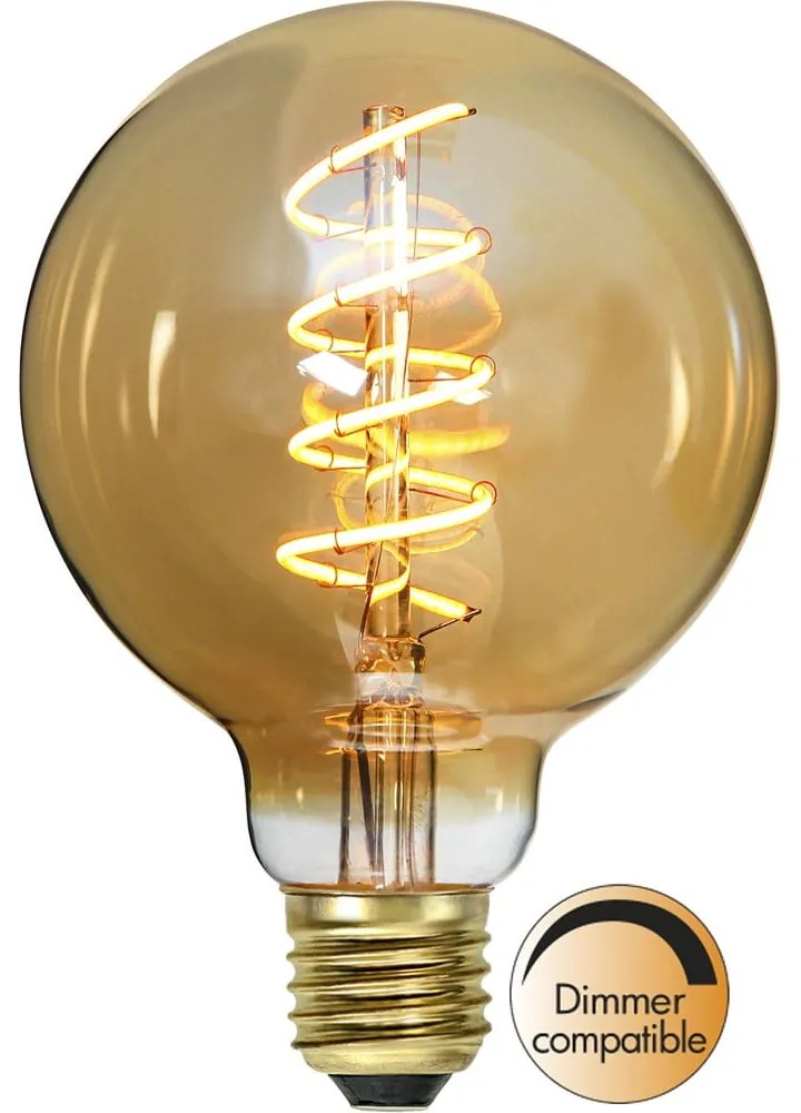 Teplá biela filamentová stmievateľná žiarovka E27, 3 W Spiral Filament – Star Trading