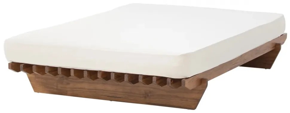 furniture-nabytek.cz - Masívna posteľ Cannes z akácie, lakovaná, hnedá – 140x200 cm