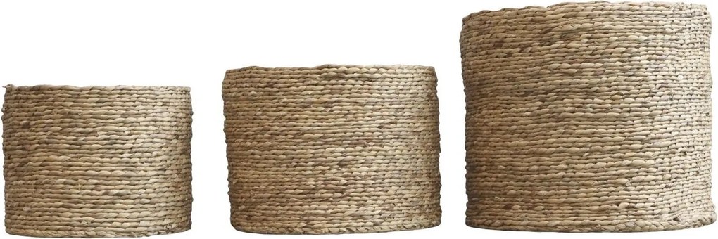 3ks prírodný pletený kvetináč z vodného hyacintu Hyacinth - Ø 42*38cm