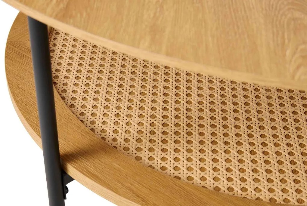 Dizajnový konferenčný stolík Lakshmana 80 cm prírodný dub