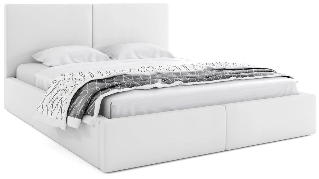 Čalúnená posteľ (výklopná) HILTON 160x200cm BIELA
