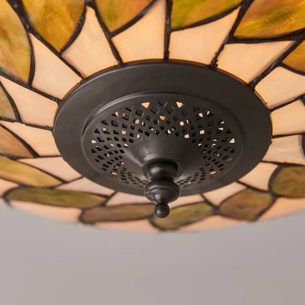 Endon 64173 - Stropné svietidlo Tiffany HUTCHINSON 2xE27/60W/230V, priemer 50 cm