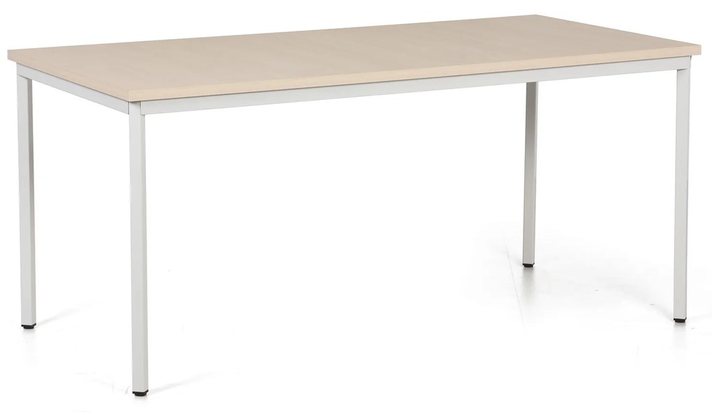 Jedálenský stôl TRIVIA, sivá podnož, 1600 x 800 mm, breza