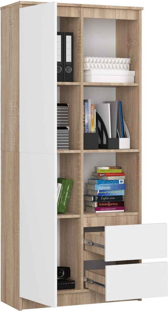 Skriňa Rexa 80 cm dub sonoma/biela