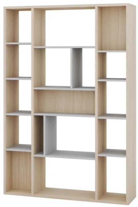 Regál Ryga 07 120 cm dub Riva/šedý