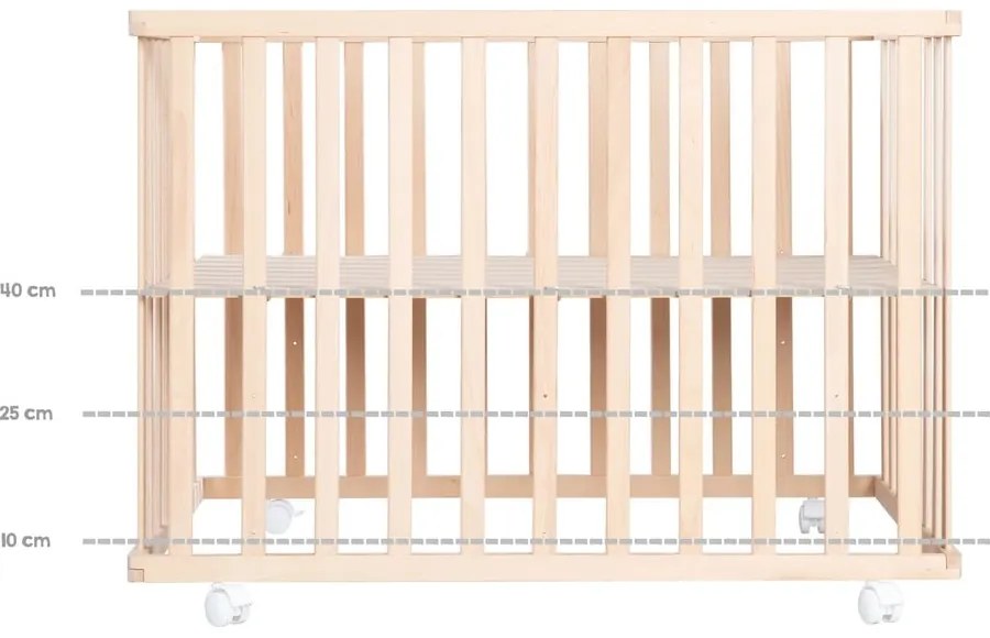 Sivá detská ohrádka z bukového dreva 75x100 cm Roba style – Roba