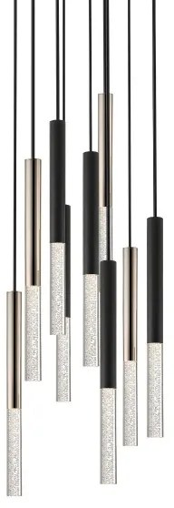 Zuma Line P0461-09L-P7SD - LED Luster na lanku ONE 9xLED/5W/230V čierna/mosadz