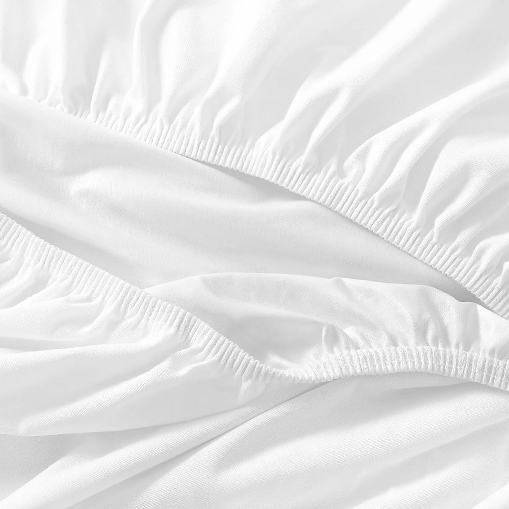 Goldea nepriepustná jersey plachta - biela 200 x 200 cm