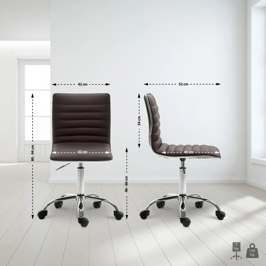 Pracovná stolička Alamosa - Hnedá